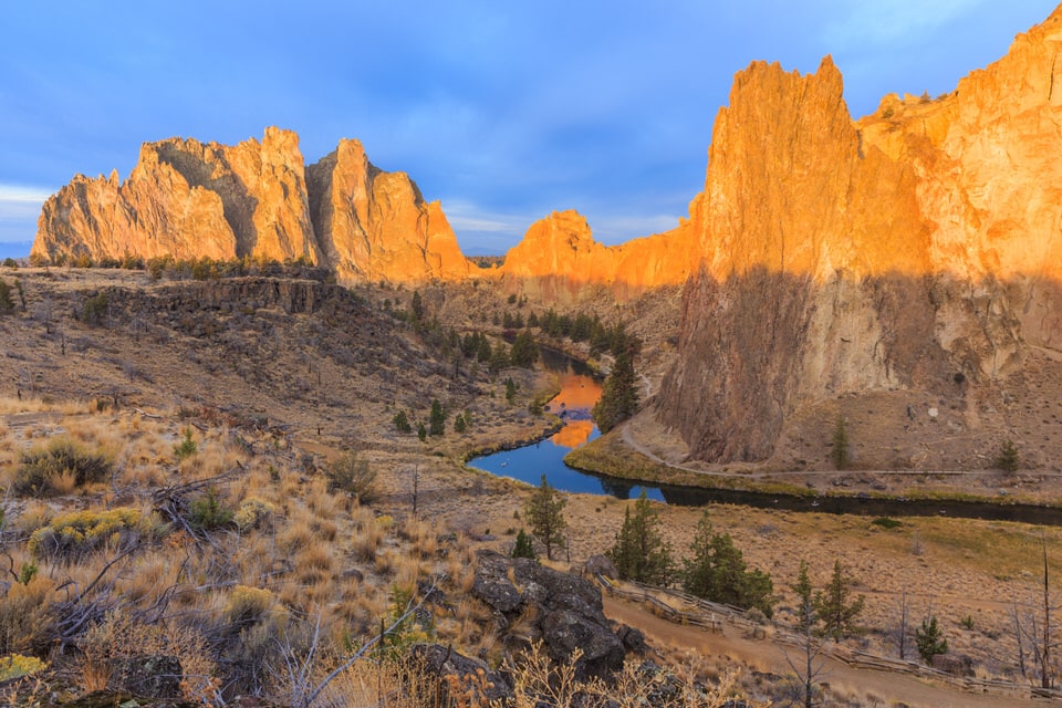 Sunrise at Smith Rock State Park in Central Oregon