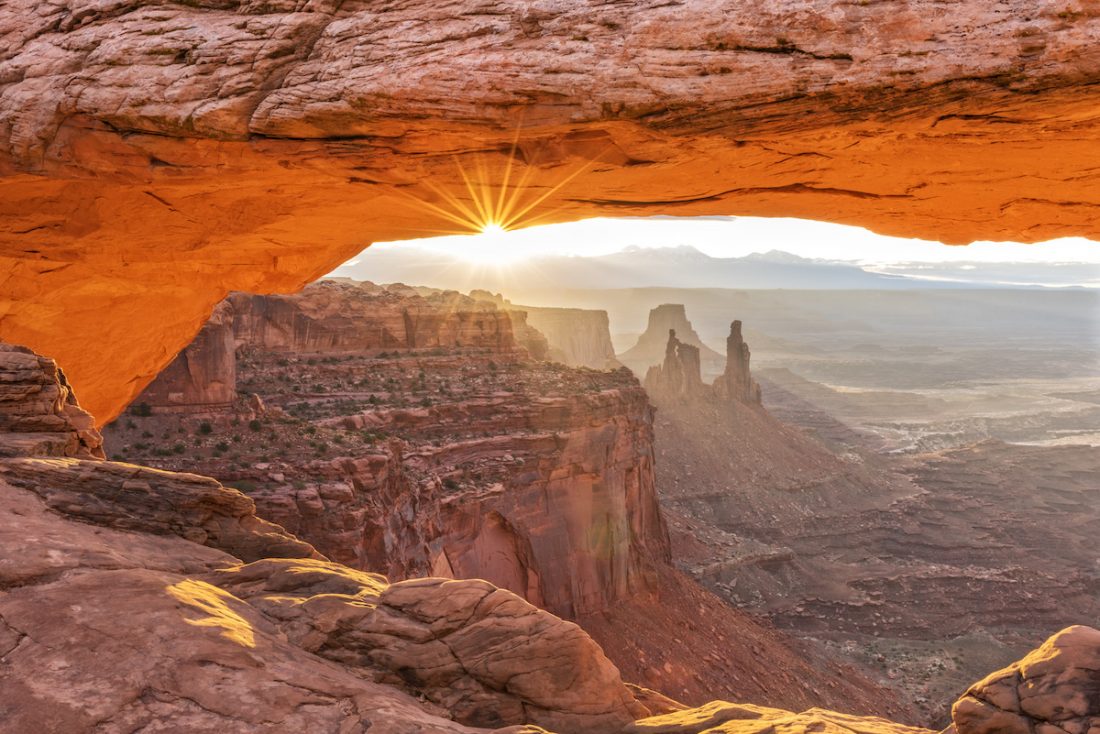 Mesa Arch In Canyonlands At Sunrise